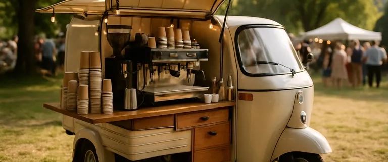 De opkomst van de mobiele koffiebar: koffie onderweg naar jouw evenement